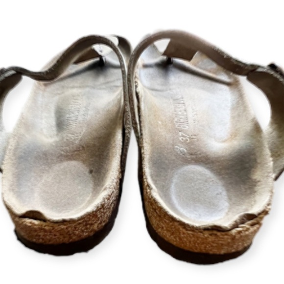 Birkenstock Gizeh Thong Leather Sandals Tan 37/6 - Picture 10 of 13